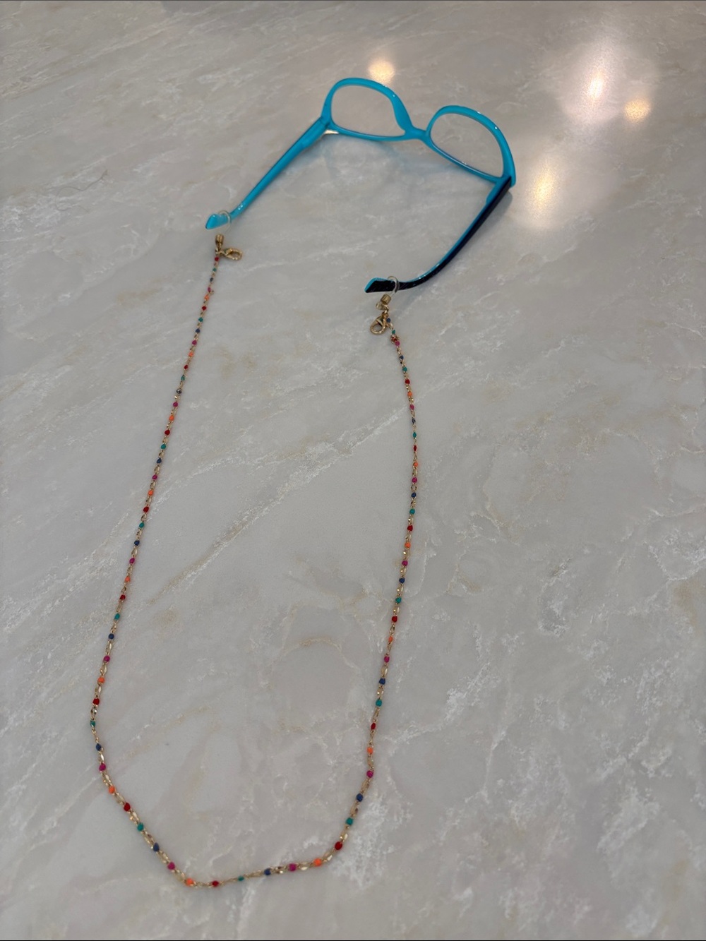 Women’s Multicolor Beaded Eyeglass Chain
